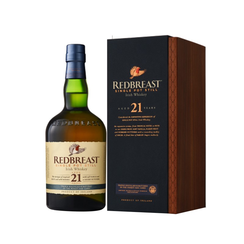 知更鸟21年单一爱尔兰威士忌礼盒进口REDBREAST 罗缤之舞洋酒行货
