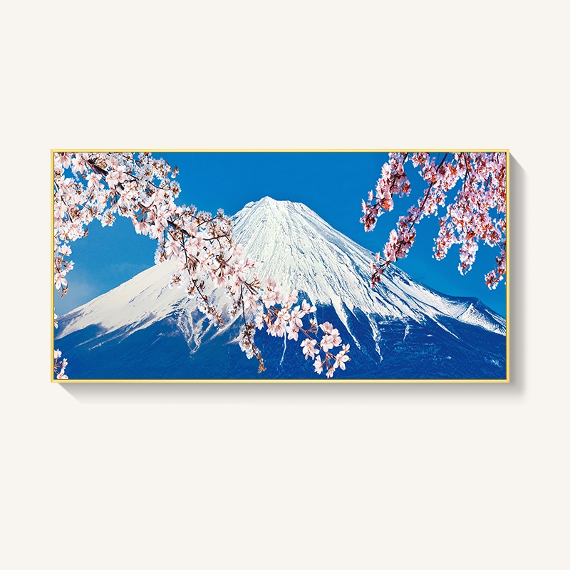 餐厅定做富士山客厅装饰画日本风景挂画日式春夏秋冬居酒屋壁画