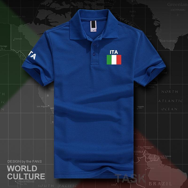 意大利Italy男装运动翻领Polo衫民族国家队服夏装t恤足球设 无界