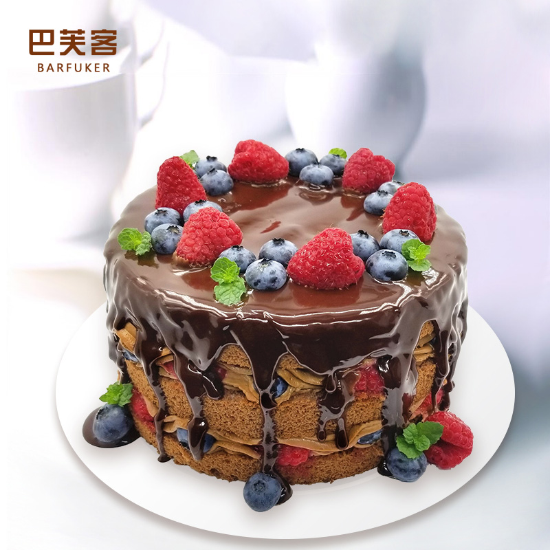 巴芙客巧克力创意水果草莓儿童千层生日蛋糕北京同城配送创意定制