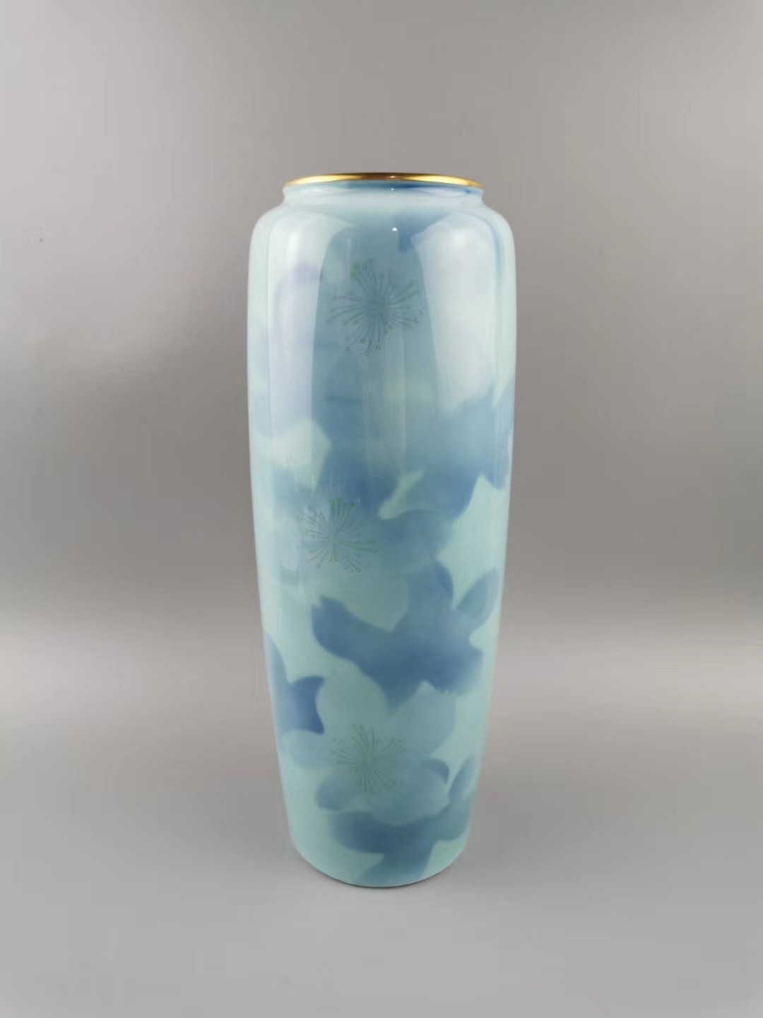 日本深川制瓷 陶瓷花瓶 皇室御用 官窑染付花图  极具收藏价值