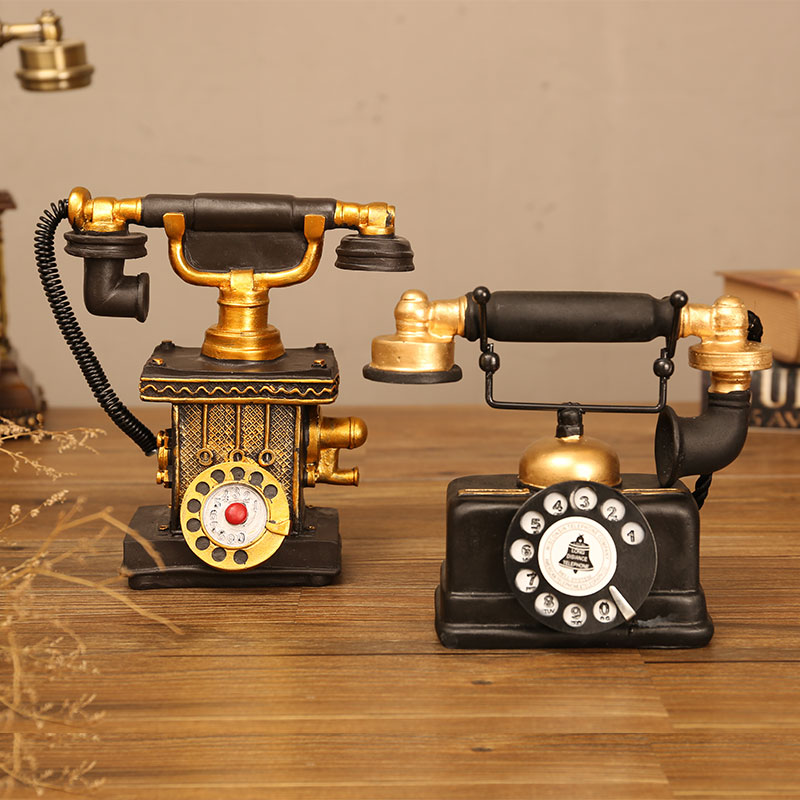 复古老式电话机座机模型饰品摆件家居桌面装饰品摆设书本拍照道具