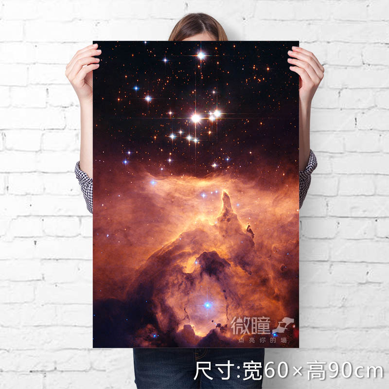 天蝎座装饰画生日礼物十二星座海报宇宙星空战争与和平星云装饰画