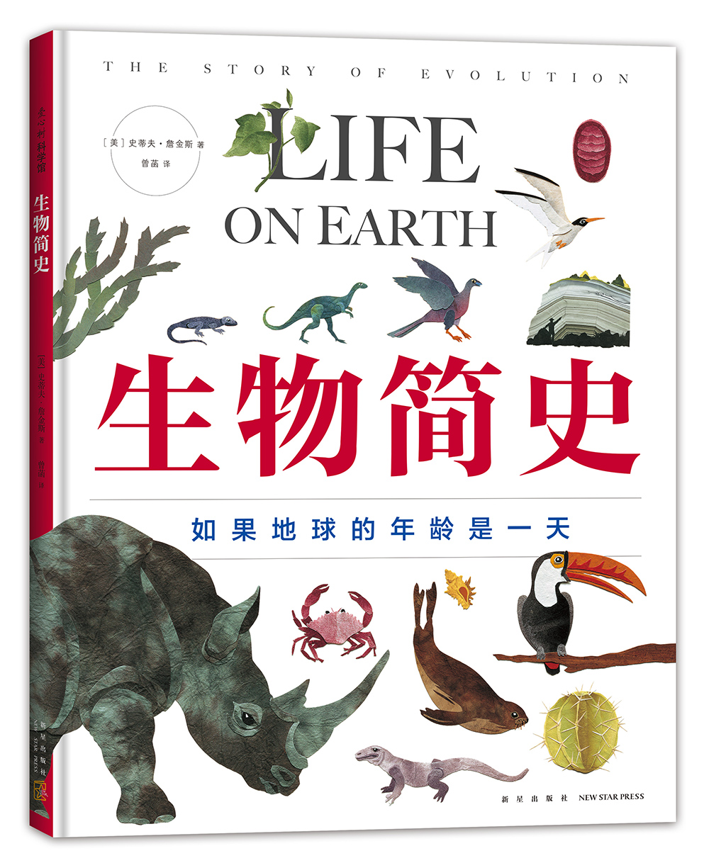 生物简史——如果地球的年龄是一天 3-6-7-10岁 科普绘本 凯迪克奖得主史蒂夫·詹金斯作品 生物进化 拼贴画