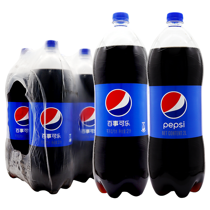 百事可乐 超大容量团圆聚会畅饮碳酸饮料 2L*6瓶 北京包邮1