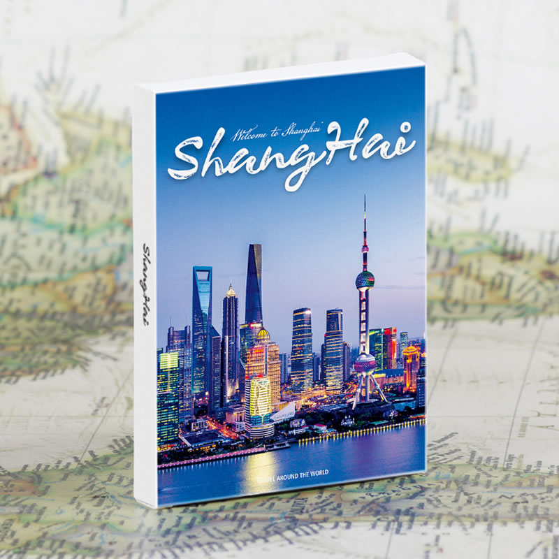30张上海城市旅游景点高清明信片学生生日留言祝福贺卡照片墙布置装饰摆设卡片魔都东方明珠风景纪念珍藏卡片