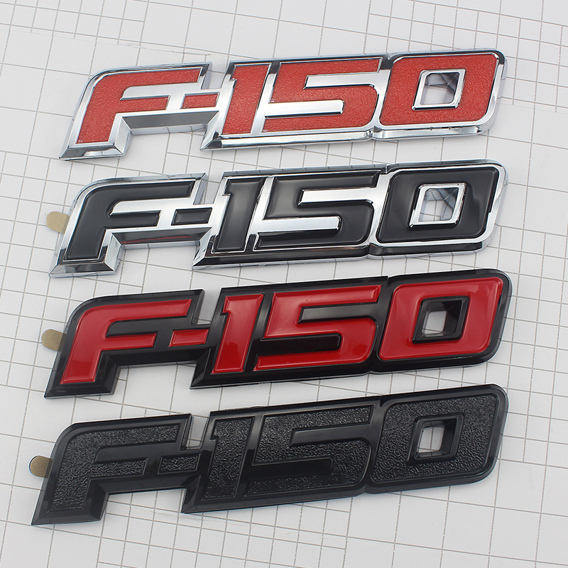 适用于福特猛禽F-150个性汽车贴加装件ABS电镀F150车标改装车身贴