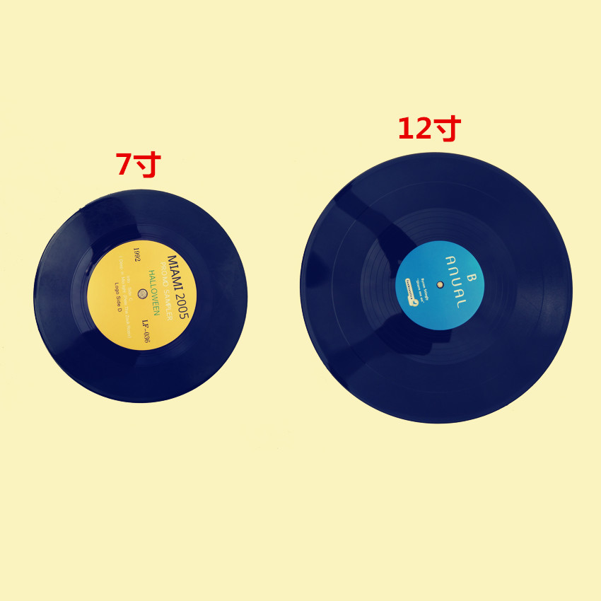 12寸7寸 欧美复古LP黑胶唱片机唱片个性菜单 工业风墙画 装饰画