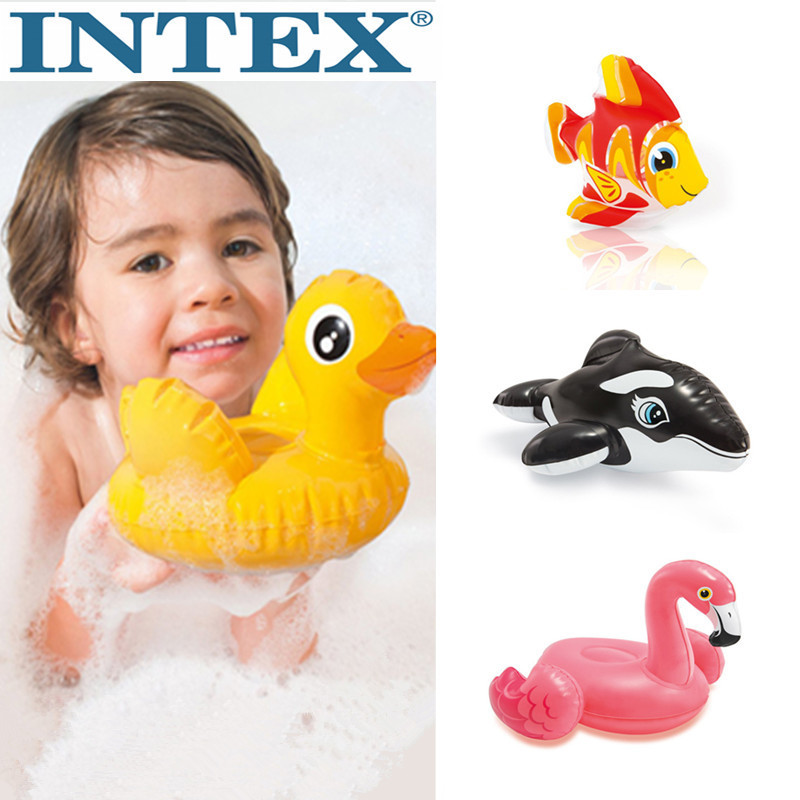 intex宝宝婴幼儿戏水充气玩具儿童洗澡游泳水中玩水动物漂流玩具