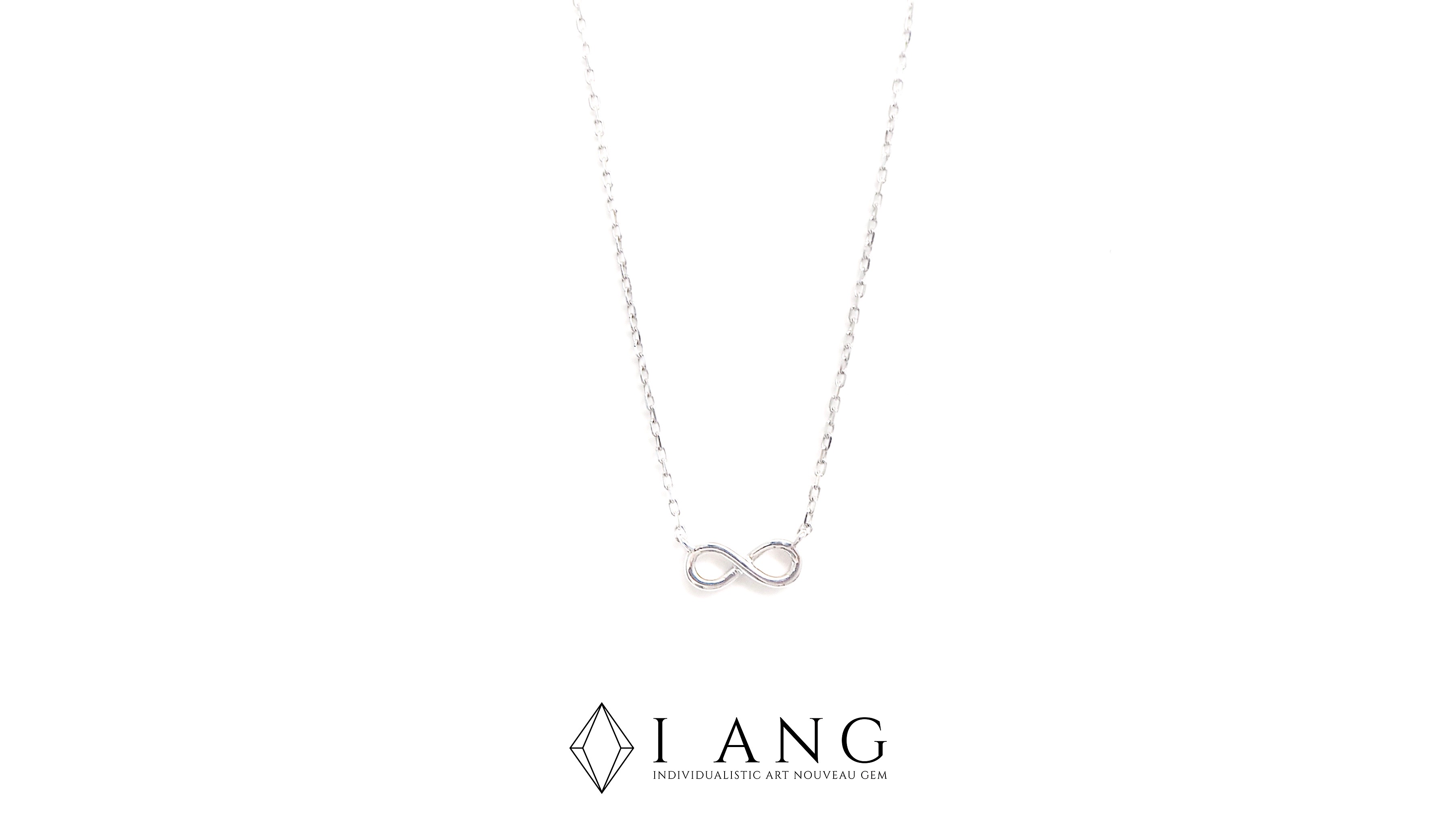 IANG | 「Infinity」18K金项链 锁骨链 素金 极简风格 无限