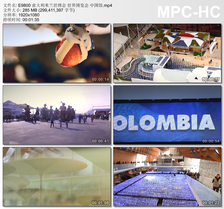 意大利米兰世博会 世界博览会中国馆 高清实拍视频素材