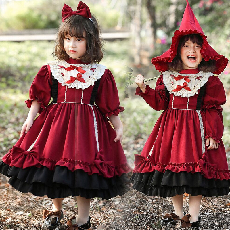 荷兰传统服饰儿童西班牙公主裙洛丽塔洋装女童表演服cos百变服装