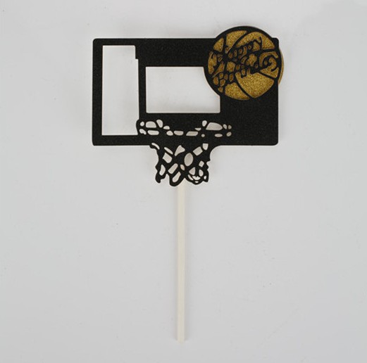 球框 篮球场景儿童生日情景蛋糕装饰插排 篮球框插件插旗摆件