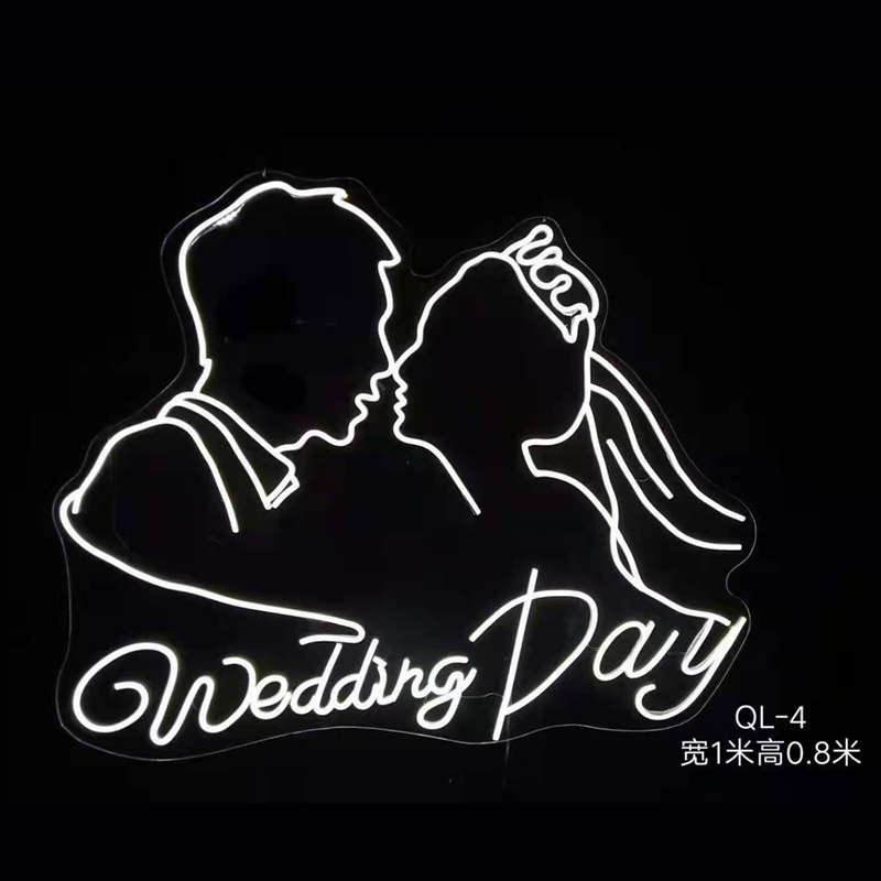 婚庆LED英文字母情侣头像装饰灯求爱现场婚礼霓虹灯带婚礼氛围灯