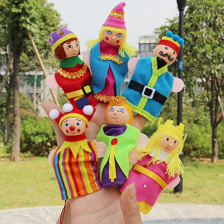 早教亲子手指偶玩具宝宝手偶城堡人物娃娃幼儿安抚手指玩偶讲故事