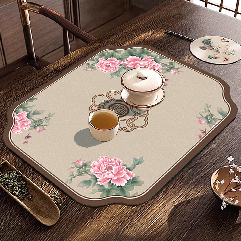 新中式茶桌垫罗汉床小茶几茶席垫沥水垫吸水桌旗中国风禅意茶桌垫