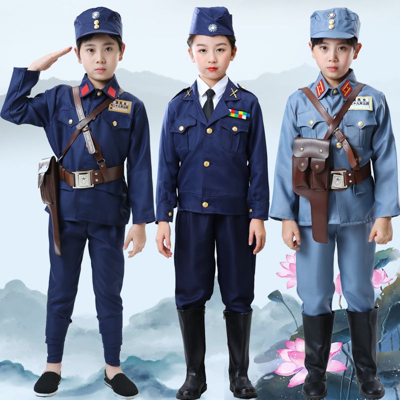儿童成人国军美式男女抗战军官士兵女特务军装影视小品舞台表演服