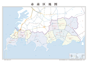 青岛市市南区地图打印定制行政区划水系交通地形卫星流域小区村界