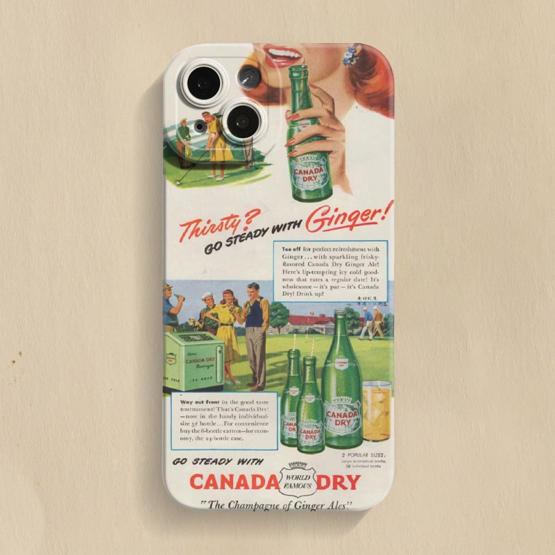 啤酒广告iPhone15Promax手机壳苹果14套13新款12创意11小众x个性xr硅胶xs美式复古8plus适用华为mate60小米14