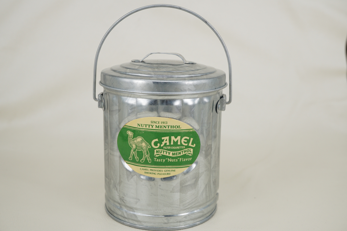 原装 全新骆驼CAMEL限量薄荷绿标复古手提铁皮桶烟盒 经典周边
