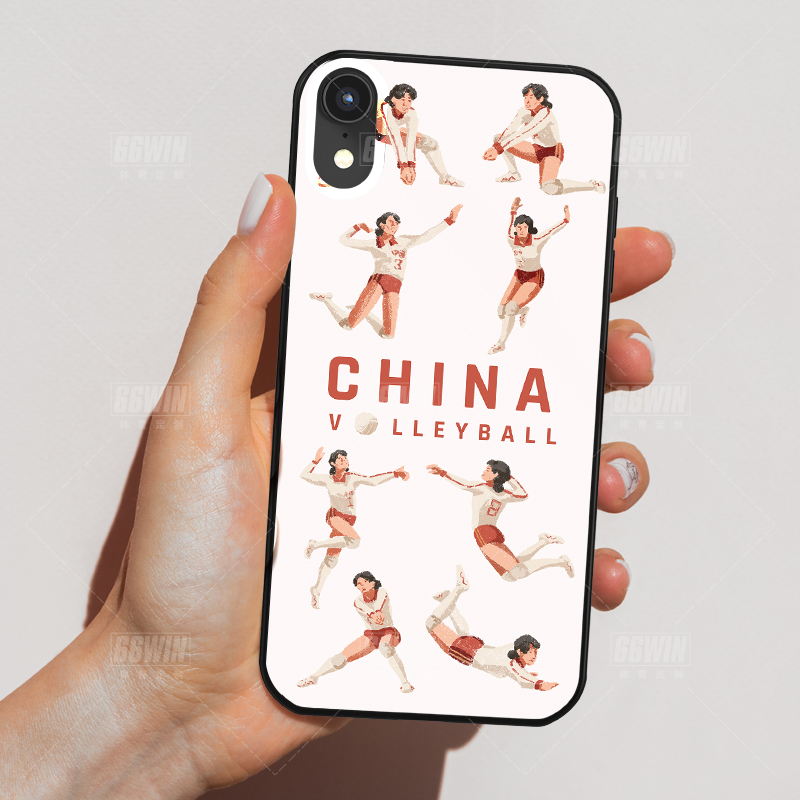 中国女排插画郎平夺冠手机壳适用苹果13p华为mate小米12oppo vivo
