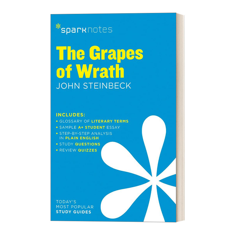 英文原版 Grapes of Wrath 愤怒的葡萄 SparkNotes Literature Guide文学导读系列 英文版 进口英语原版书籍
