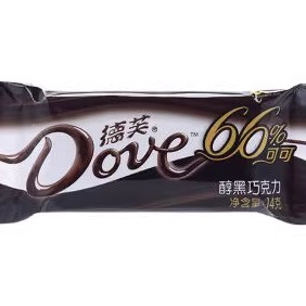 德芙 醇黑66%巧克力252克碗装黑巧克力送老人黑巧克力