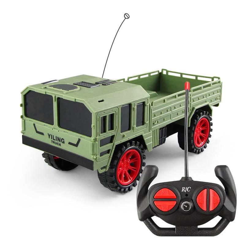 超大遥控军卡越野车重型卡车模型四通攀爬儿童男孩玩具货汽车。