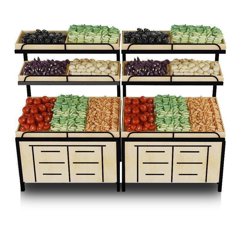 货品隔板展示架水果架多层置物架子水果柜蔬果架陈列展示台摆放架