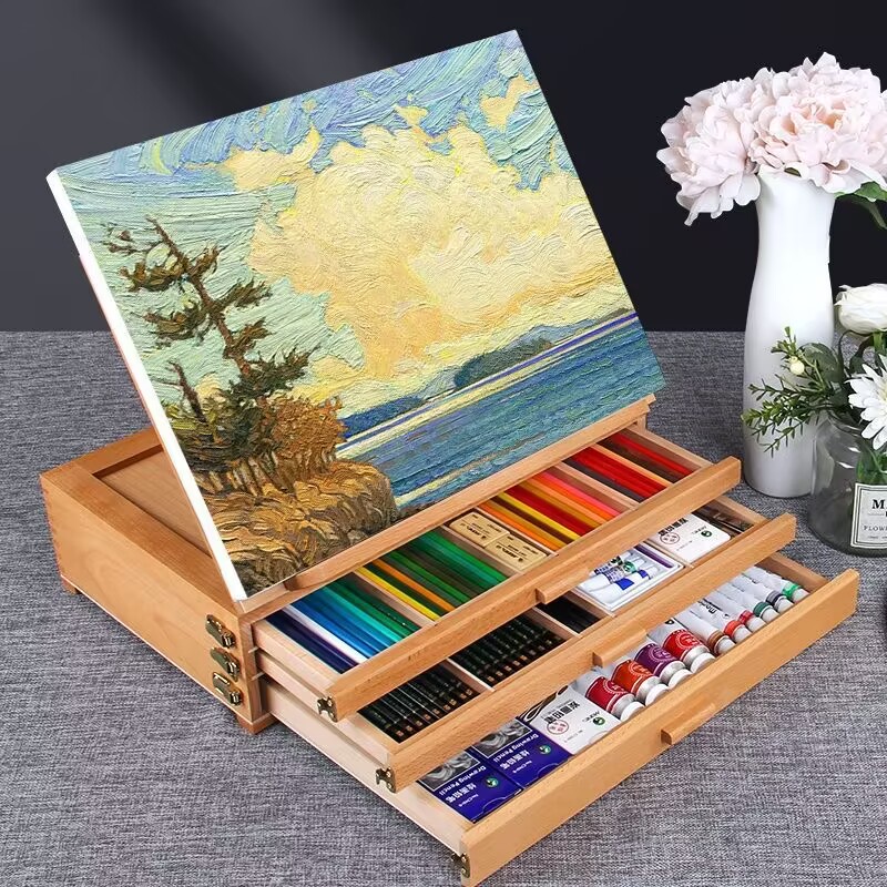Easel desktop sketch oil painting box portable drawing board