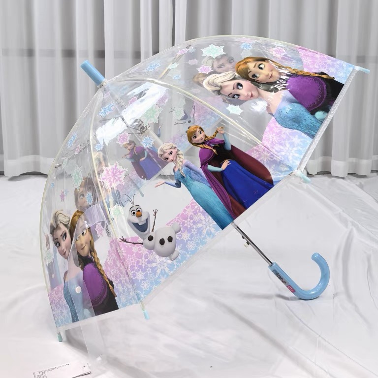 日单透明伞！可爱卡通公主！阿波罗拱形幼儿园小学生女孩长柄雨伞