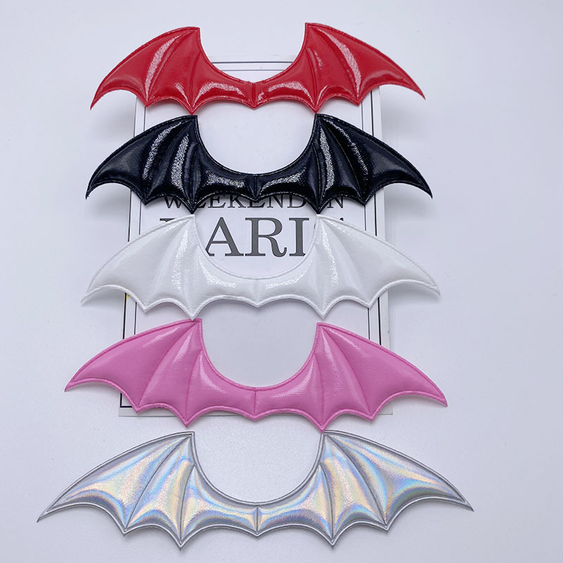 皮质恶魔蝙蝠翅膀 手工DIY饰品配件万圣节服装吸血鬼发夹装饰材料