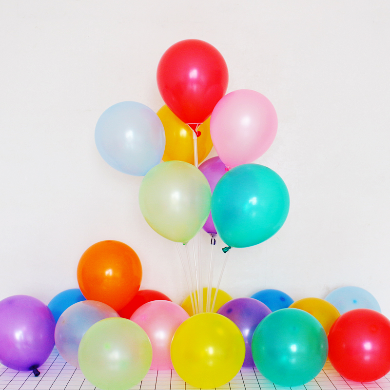 10寸加厚生日派对布置珠光气球店铺开业婚礼活动毕业装饰拱门汽球