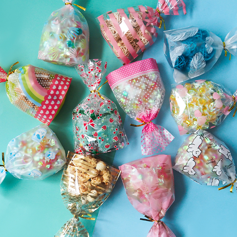 儿童节苹果袋子精致儿童生日礼品袋糖果饼干零食透明礼物包装袋