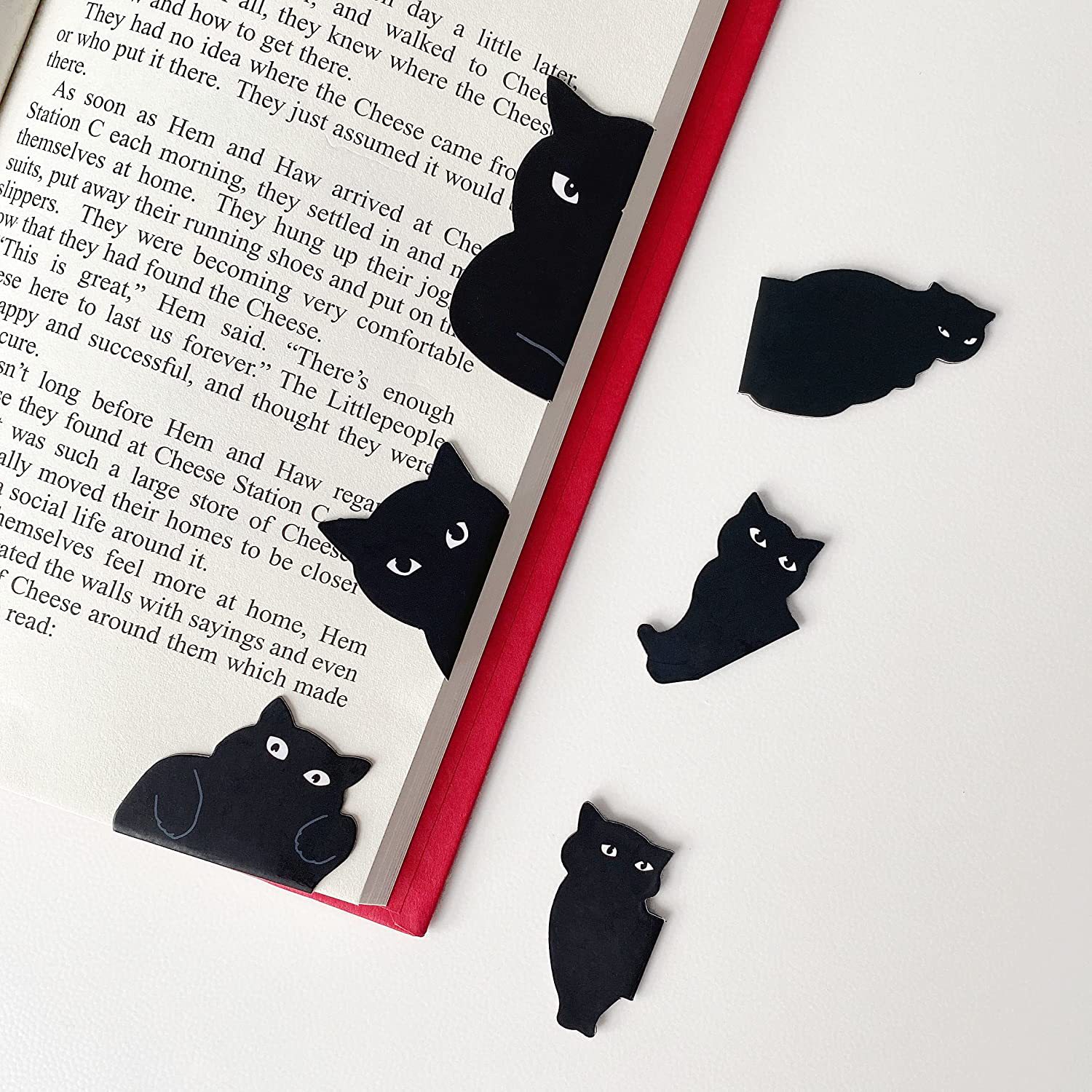 可爱黑猫创意金属磁吸书签古典猫咪磁铁定制学生文具磁性猫书签夹