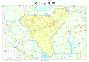 灵山县交通地图