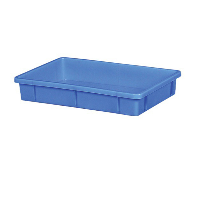 长方形塑料小方盘塑胶盒子 塑胶浅口箱颜色胶盘蓝色塑托盘