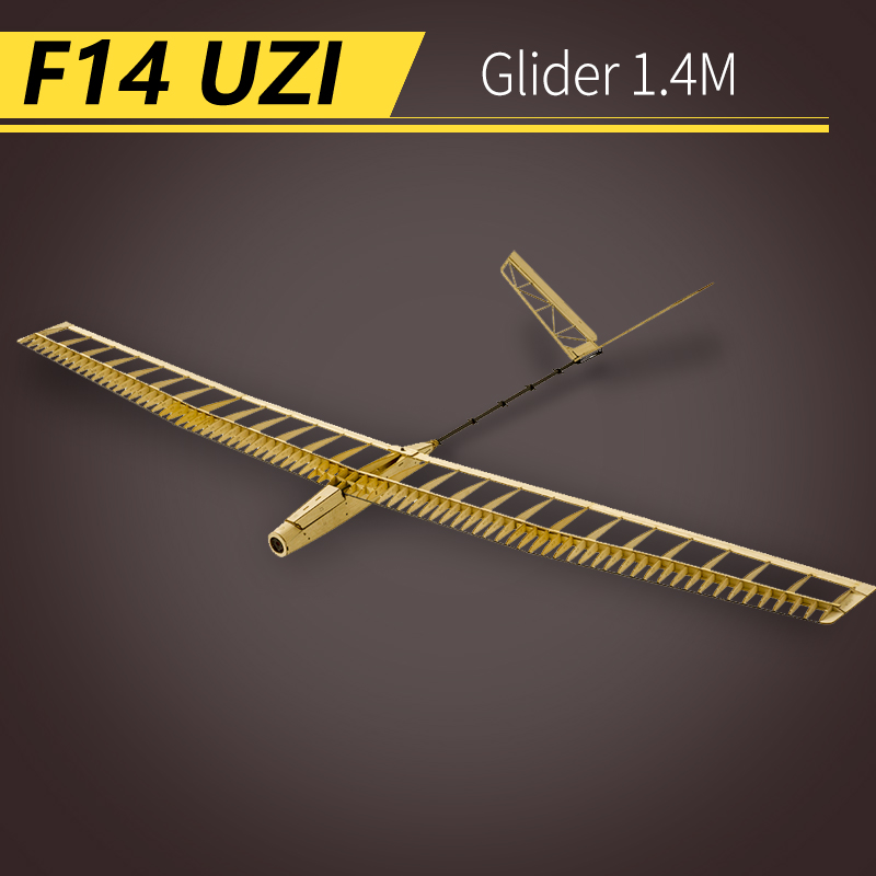 F14 UZI 1.4M翼展轻木滑翔机快拆机翼拼接模型套材摆件 工艺品