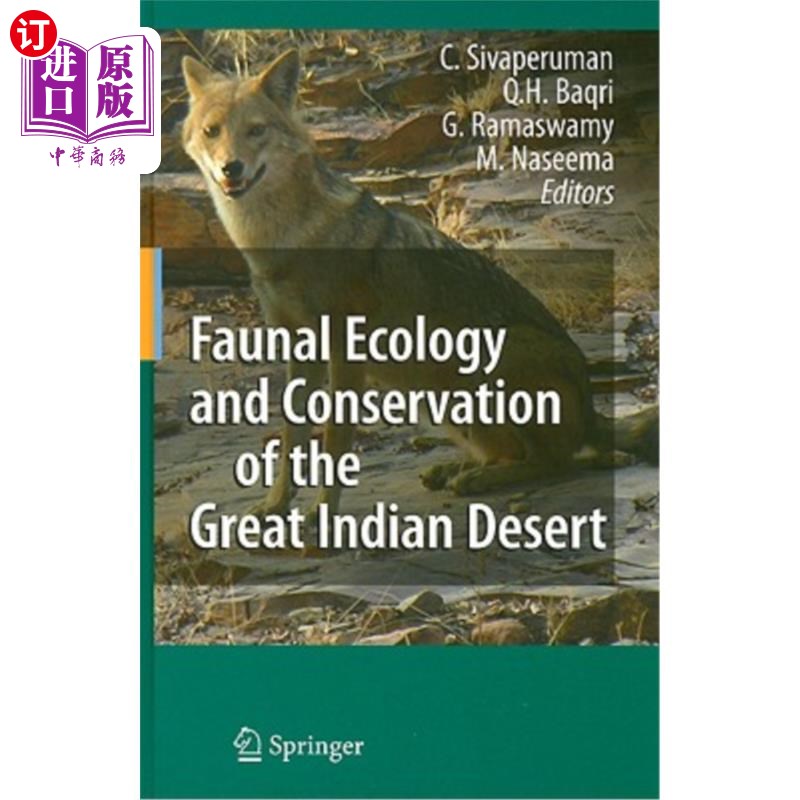 海外直订Faunal Ecology and Conservation of the Great Indian Desert 大印度沙漠的动物生态与保护