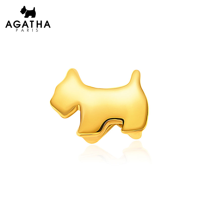 【进口免税】AGATHA/瑷嘉莎小狗串珠DIY手链创意个性闺蜜情侣礼物