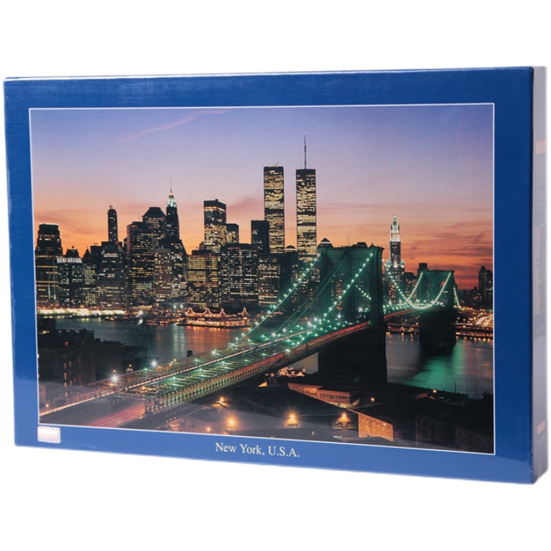 风景图美夜光成人拼图1000片家居装饰益智美国纽约布鲁克林大桥