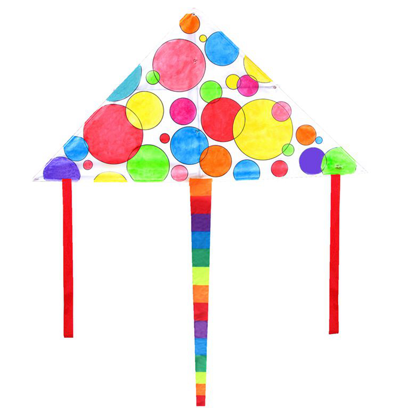 风筝diy手工材料包儿童自制大型简单平衡微风易飞碳素杆三角绸布