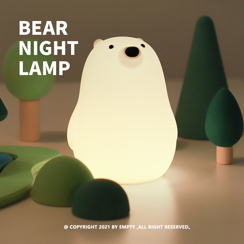 MUID | BEAR NIGHT LAMP 小白熊硅胶入眠灯 圆萌可爱 治愈暖光