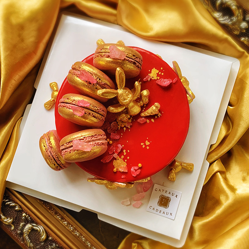嘎豆喀豆法式生日蛋糕马卡龙可爱小兔子蛋糕定制创意北京同城配送
