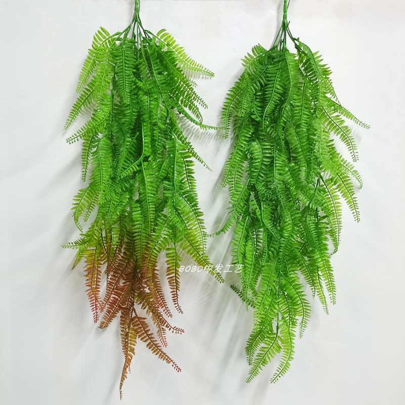 仿真波斯草绿植壁挂吊兰花垂吊绿色植物蕨类墙壁管道吊顶装饰蕨叶