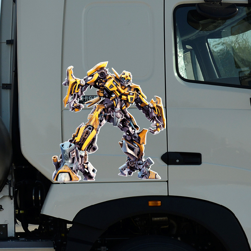 大货车变形金刚车门装饰贴纸 侧门机器人贴画 大黄蜂车身改装车贴