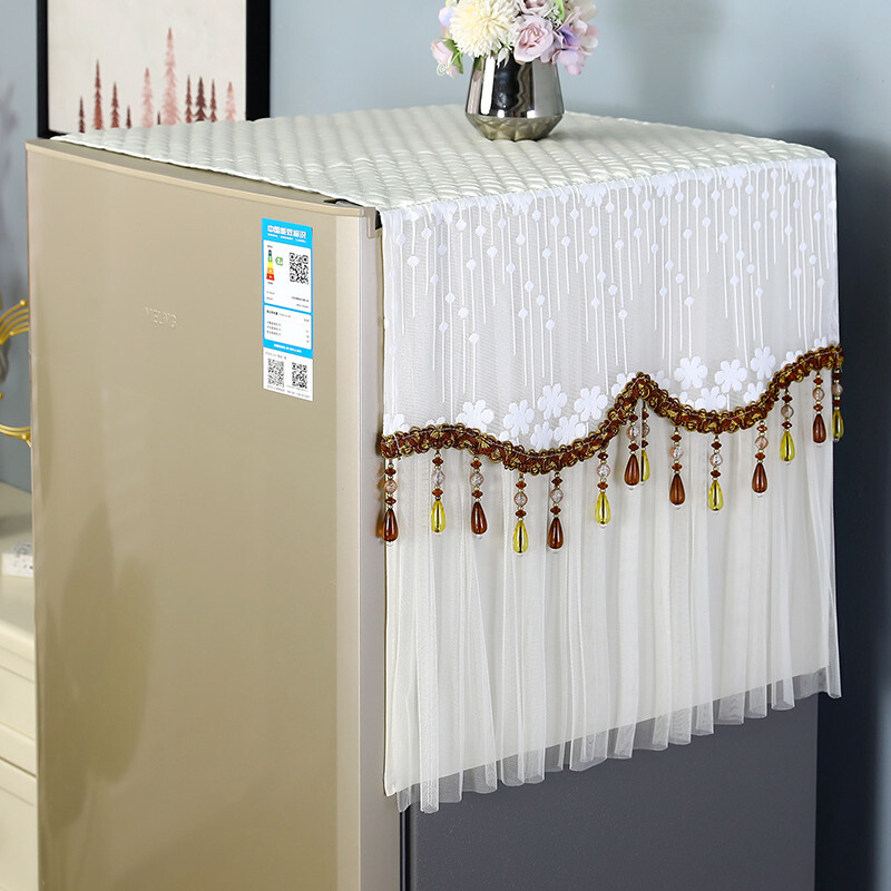 防滑冰箱巾单开门对双开门冰箱防尘罩洗衣机盖布冰柜保护多用盖巾