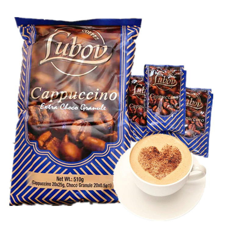 马来西亚进口卡布奇诺咖啡25克*20包三合一速溶可可粉俄罗斯风味