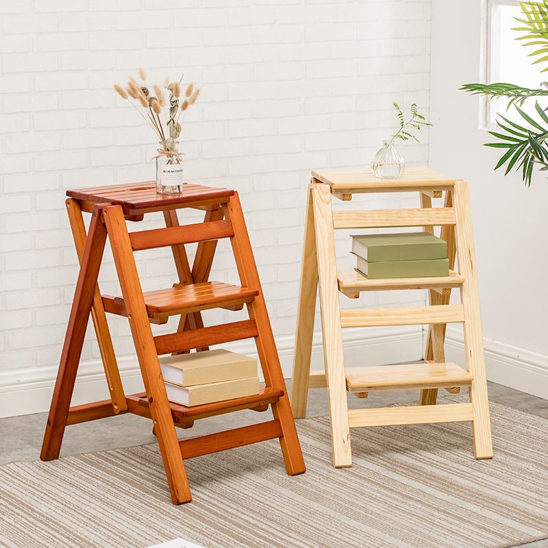 新实木家用折叠梯多功能楼椅梯凳加厚室内登高小梯子创意三四步爬