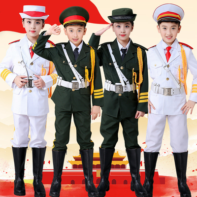 儿童升旗手服装幼儿园小中学生仪仗队护卫队礼兵服男女童合唱服